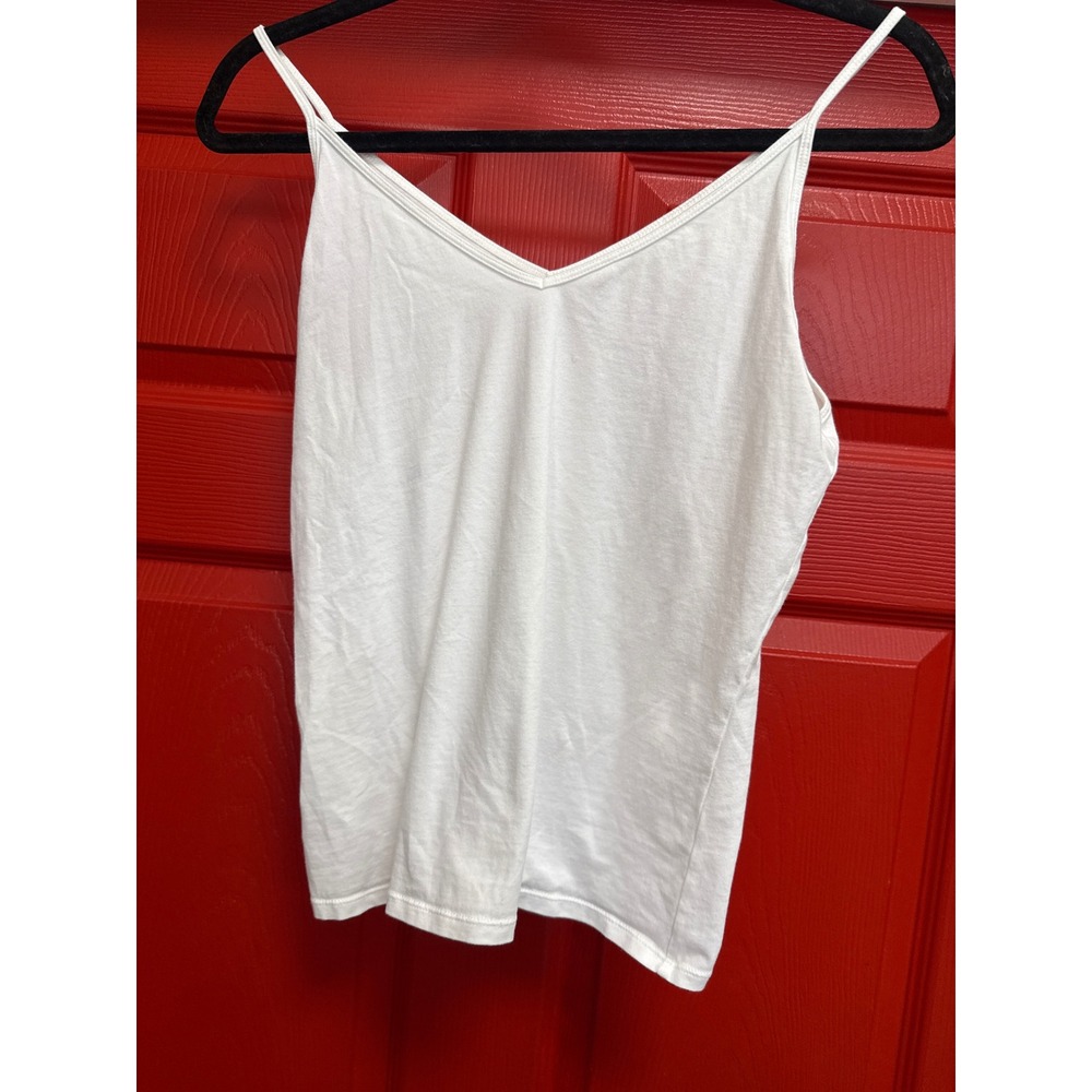 Loft Womens White V-Neck Spaghetti Strap Camisole Tank Top Size Medium